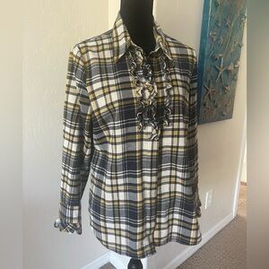 Cabi Seattle Shirt Women's Plaid Top